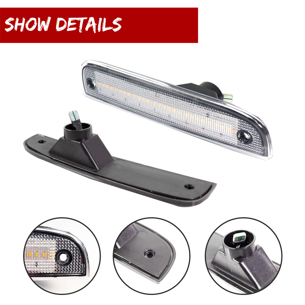 2個入り アンバー/ホワイトLED 車用フロントバンパーフェ - Signal Flare Kit のレビューと価格